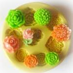Silicone Flexible Flower Mold Fondant Clay Resin..